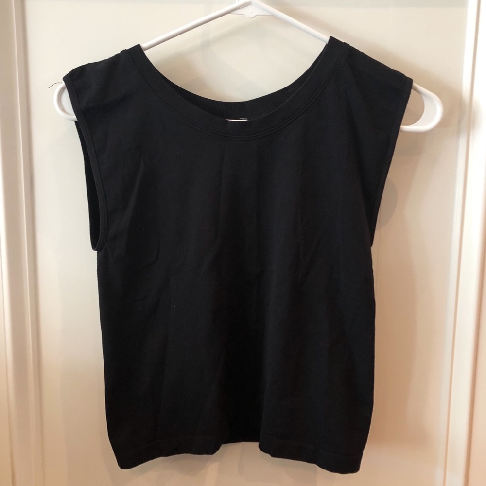 Free people black sleeveless muscle tank